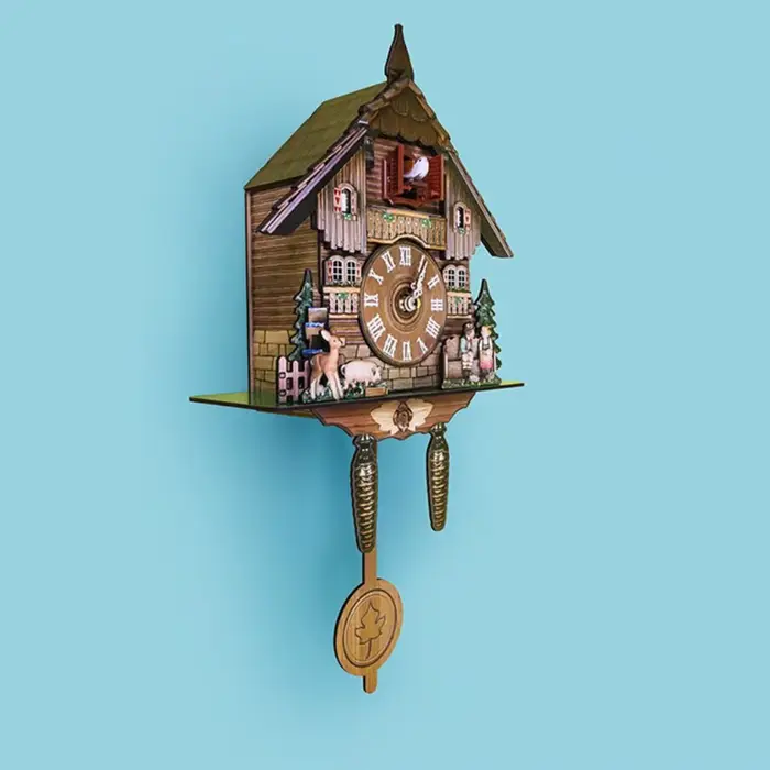 Horloge murale en bois