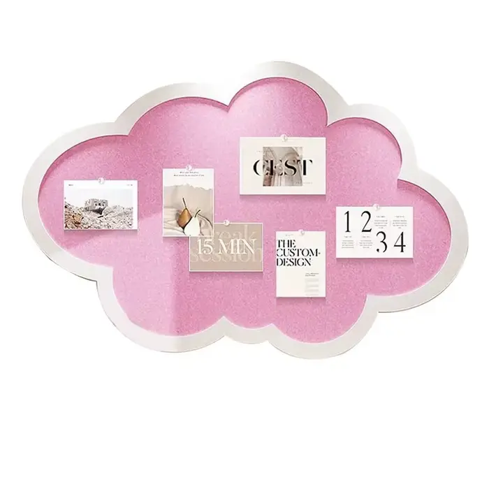 Tableau d'affichage en liège pour mur, tableau d'affichage mignon en forme de nuage avec punaises, t