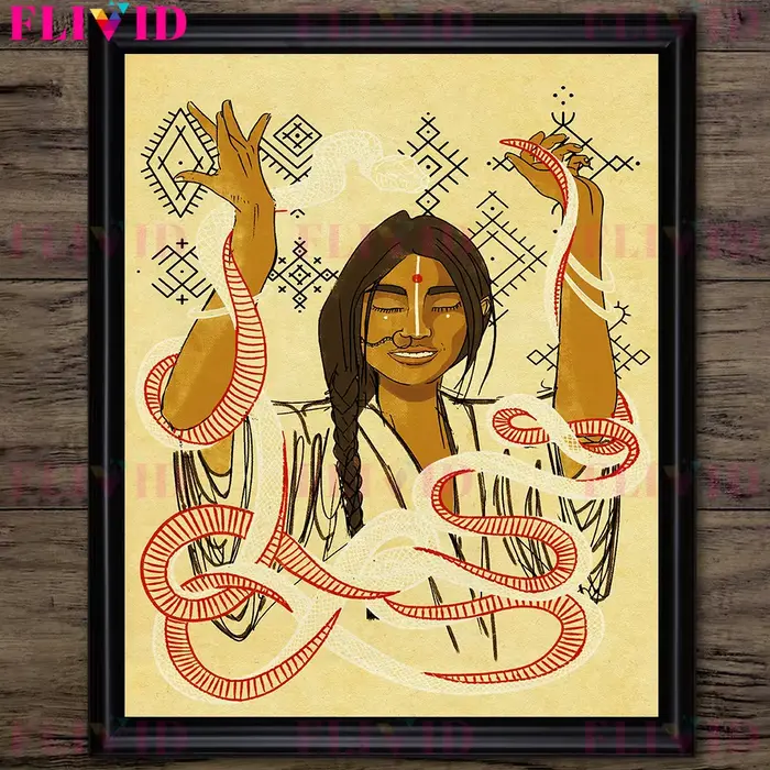 Art de femme africaine et indienne
