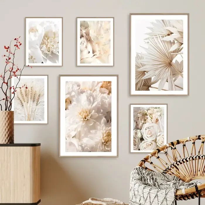 Affiches de peinture florale pour salon