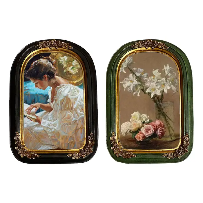 Cadre d'affichage de photos en résine Antique de luxe