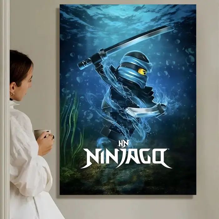 Dessin animé n-ninjago peinture calligraphie HD toile imperméable Art: décoration murale esthétique 
