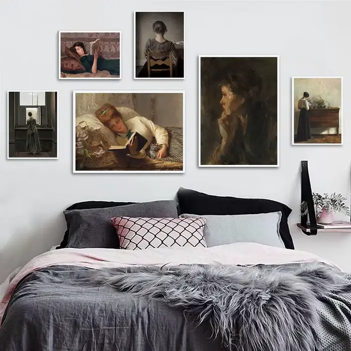 Peinture à l'huile Antique sur toile pour femme