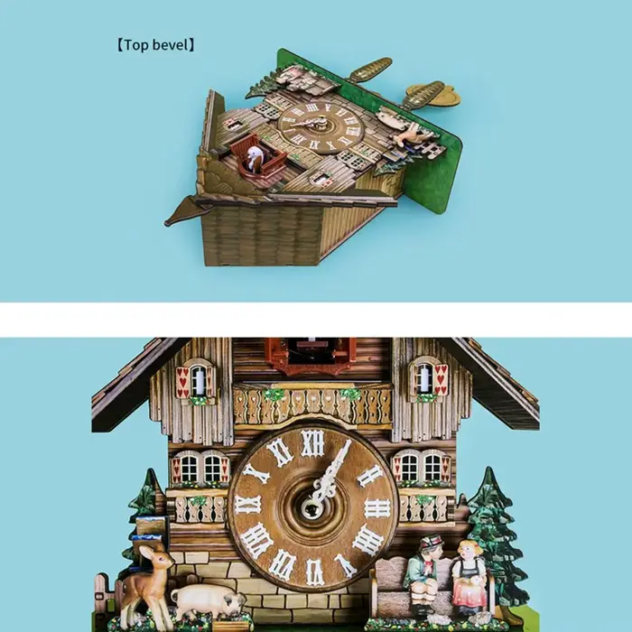 Pendule murale en bois vintage pour enfants