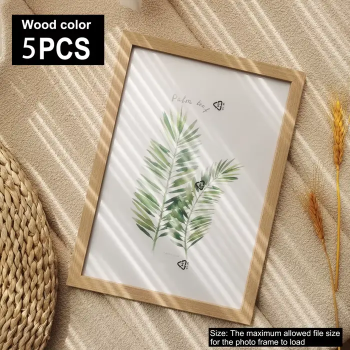 5 pièces cadres Photo en bois pour mur