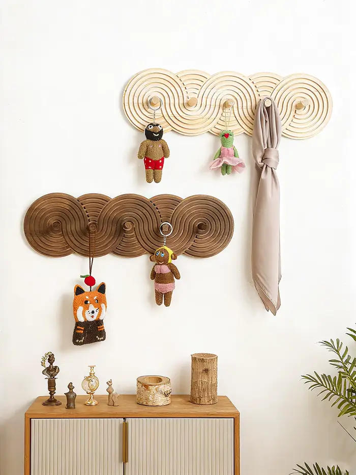 Crochets muraux en bois style Boho