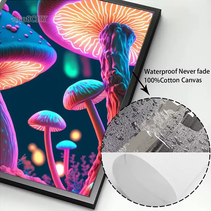 Champignons magiques toile impression affiches