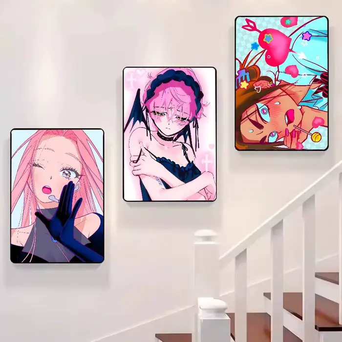 Affiche de scène Alien Anime, peinture artistique avec imprimés, décoration de maison, chambre à coucher, salon, cadeau
