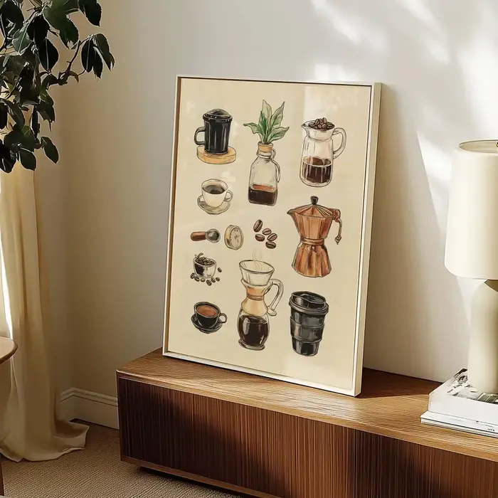 1 pièce Tableau mural rétro non encadré sur toile rustique