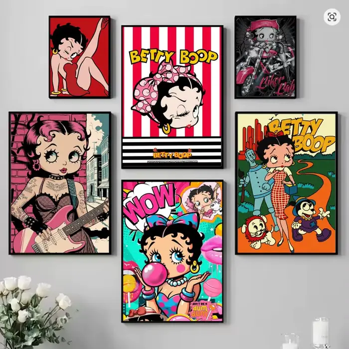 Dessin animé chaud b-betty b-boopes affiche HD Art Mural Wallart