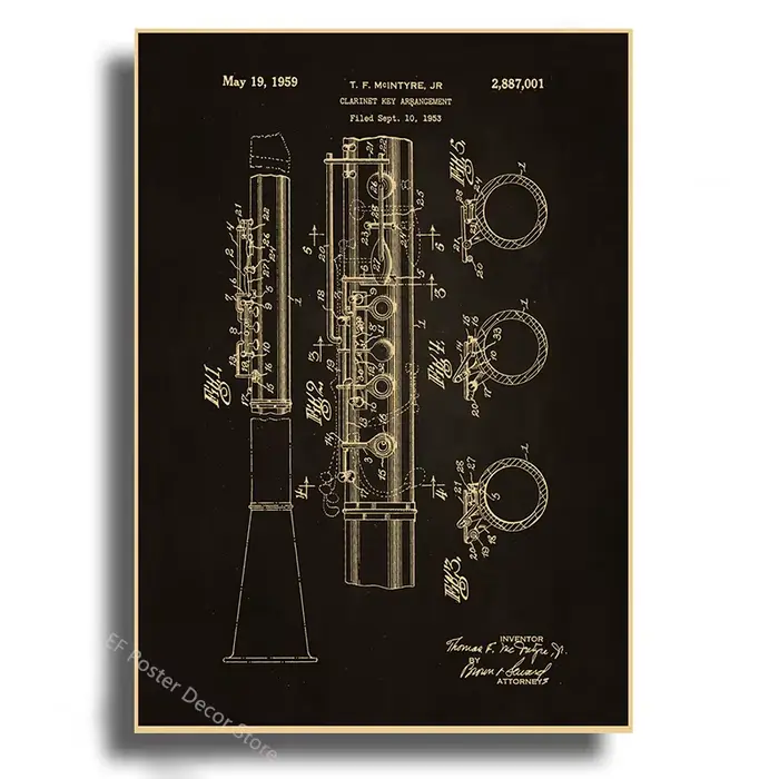 JEViolin Drum Piano Poster, Art de la musique, Style rétro, Vintage, Home Room, Club, Bar Decor, Pai