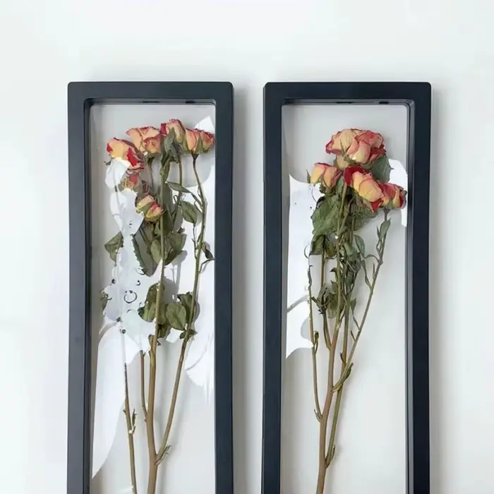 Nouveau Cadre Transparent boîte de rangement carré noir blanc