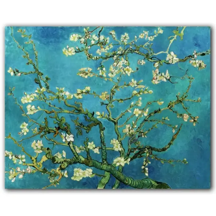 Affiche classique de crâne de Van Gogh avec Cigarette brûlante, ciel étoilé, peinture sur toile HD i
