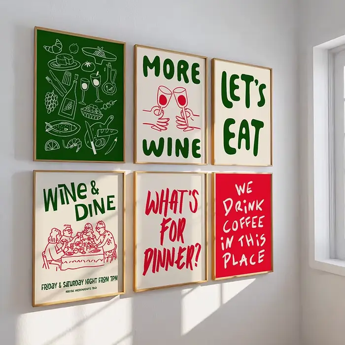 Toile de cuisine rétro imprimée