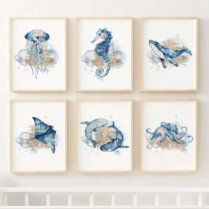 Affiches murales nordiques pour chambre d'enfant