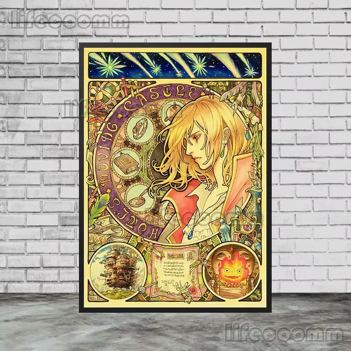 Affiche de dessin animé japonais princesse Kawaii