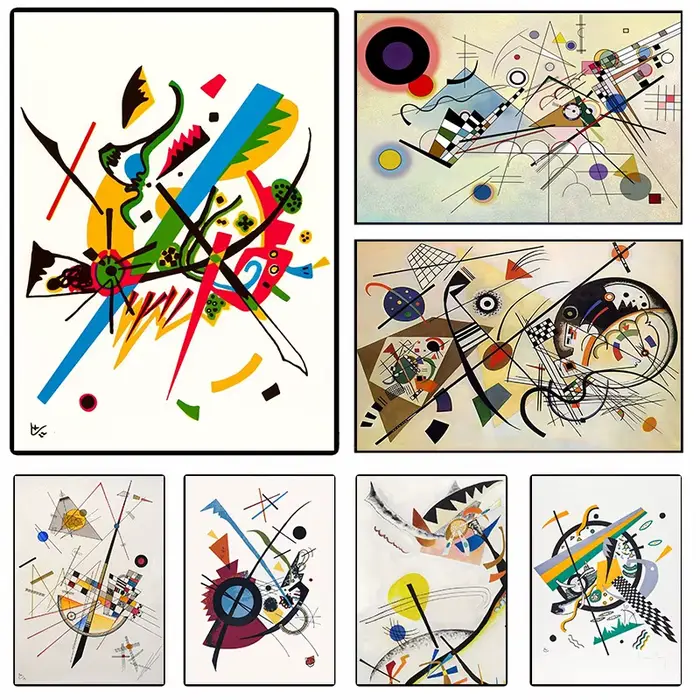 Kandinsky – affiches et imprimés d'œuvres d'art colorées de géométrie abstraite célèbre