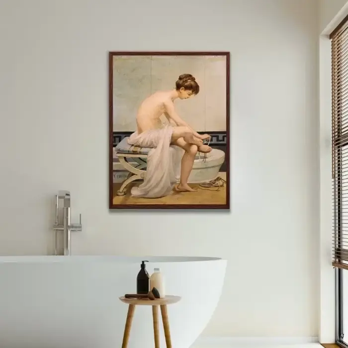 Toile de Portrait de bain de femme Vintage