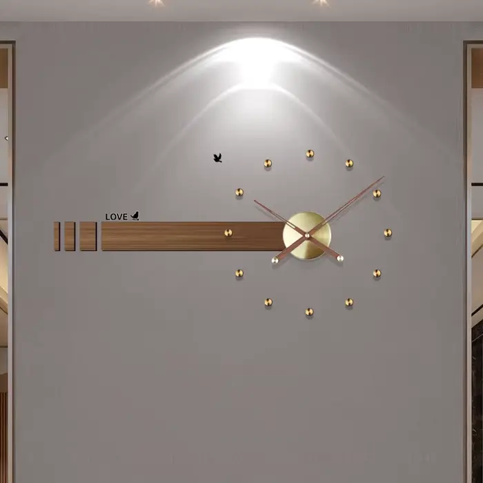 Horloge murale en bois massif