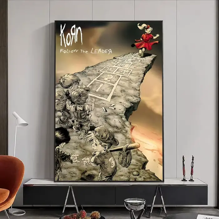 Affiche du groupe Korn, autocollant mural imperméable, auto-adhésif, Art HD, décoration de chambre à