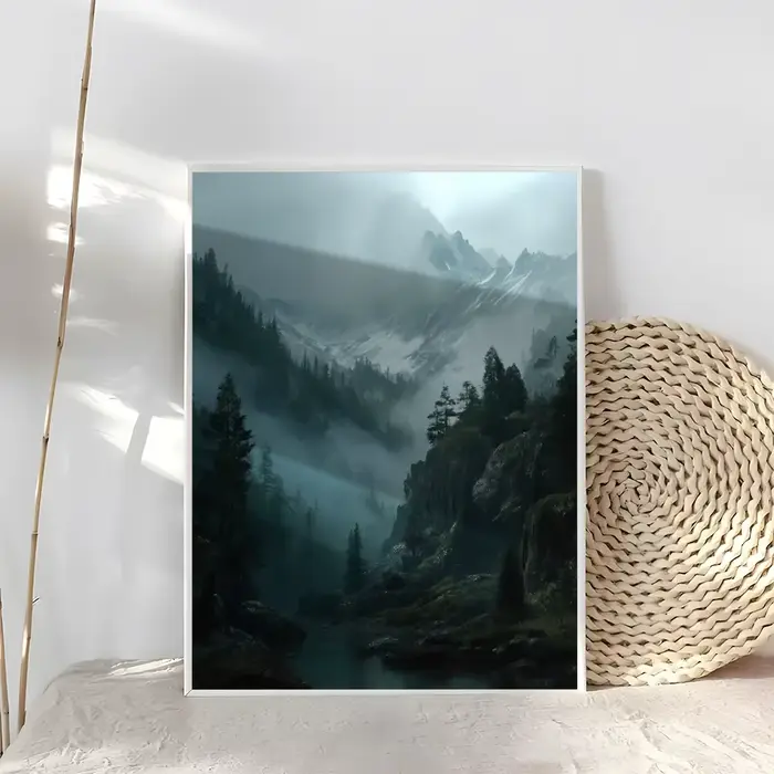 Affiche Misty Mountainside