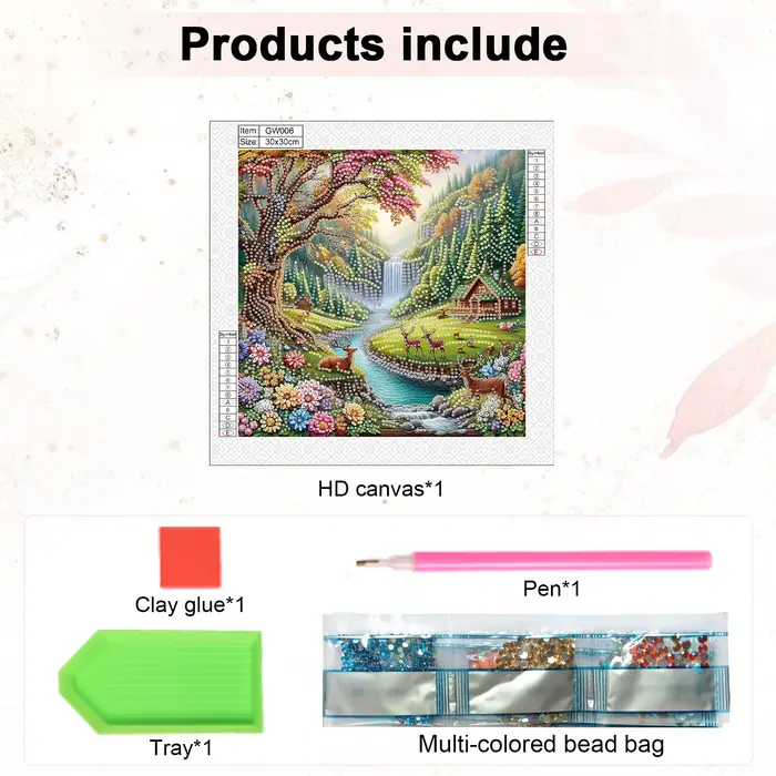 5D bricolage diamant peinture Kit cerf paysage décoration