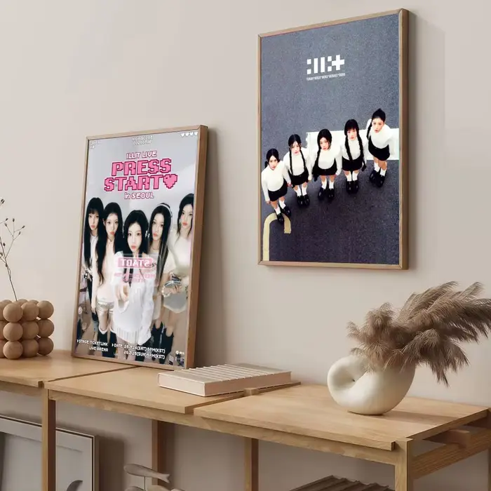 Affiche Kpop I-ILLIT célèbre, impression d'art mural esthétique moderne pour salon, chambre à coucher, bureau, décoration de la maison, cadeau, art tendance