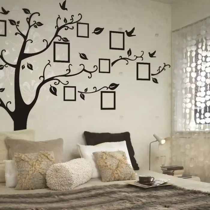 Offre spéciale 50*70 cm grand arbre Photo Stickers muraux décor à la maison salon chambre bricolage 3d mur Art