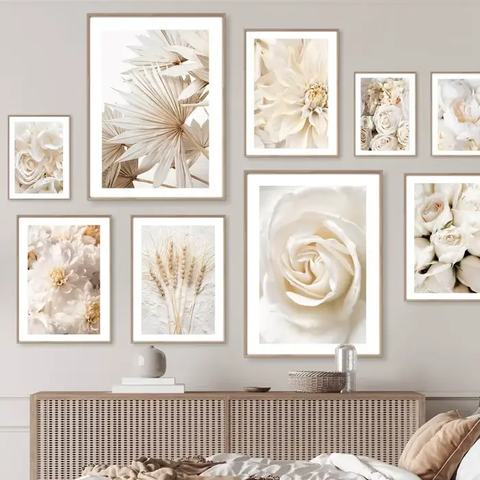 Affiches de peinture florale pour salon