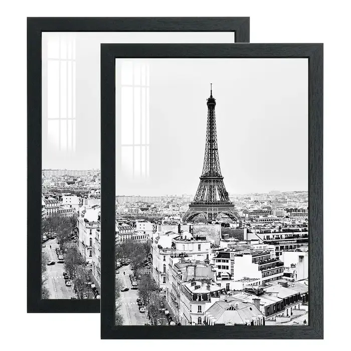 21x30 cm et 30x40 cm cadre Photo noir accroché au mur