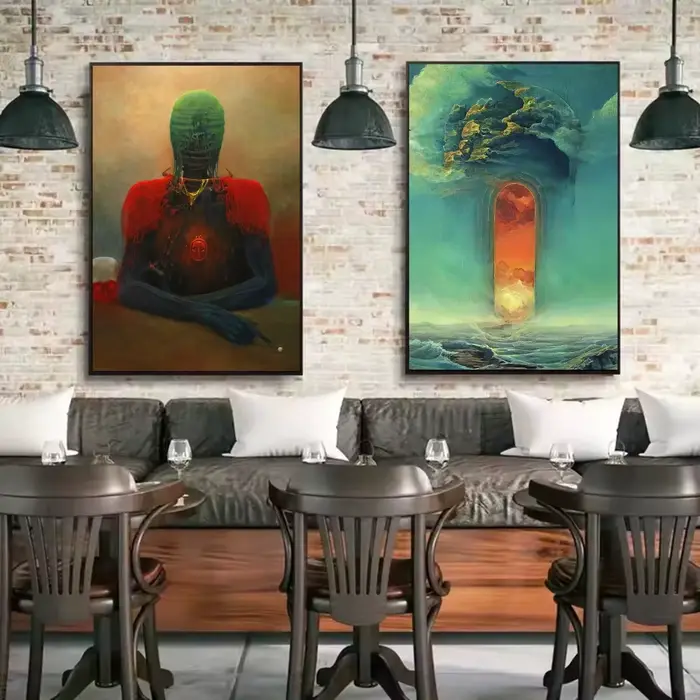 Zdzislaw Beksinski Art Fantasy rêve affiche HD art toile peinture maison salon chambre bar décoration esthétique