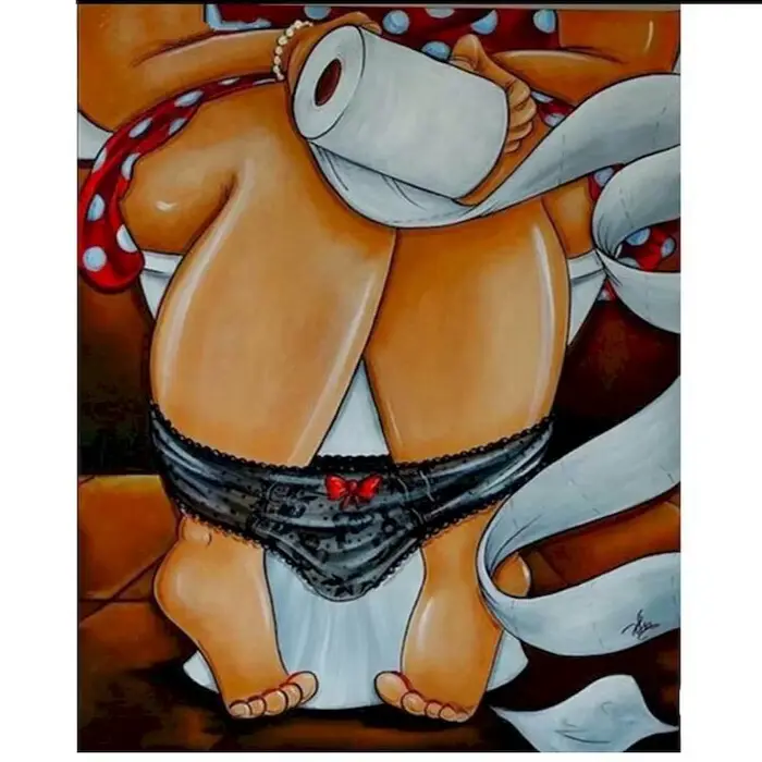 CHENISTORY – peinture par numéros peinte à la main, 60x75cm, cadre sur toile, décoration murale mode