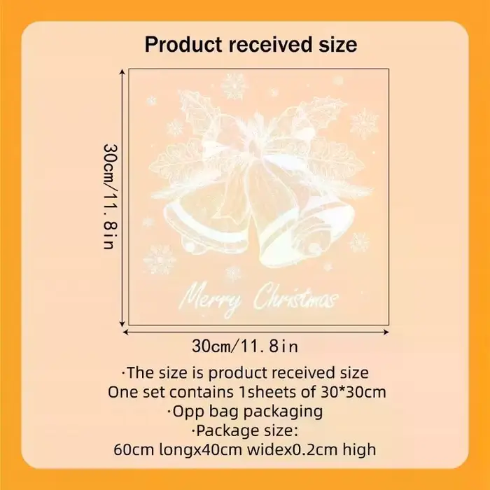 Autocollant flocon de neige cloche blanche de noël