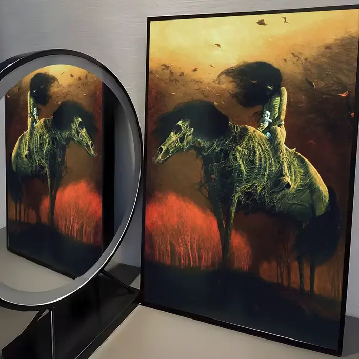 Affiche de peinture Z-Zdzislaw B-Beksinski, autocollant mural imperméable pour décoration de bar à d