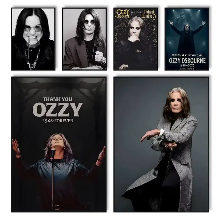 O-ozzy Osbourne groupe chanteur principal affiche HD affiches auto-adhésives imperméables idéal pour la décoration du salon chambre bar