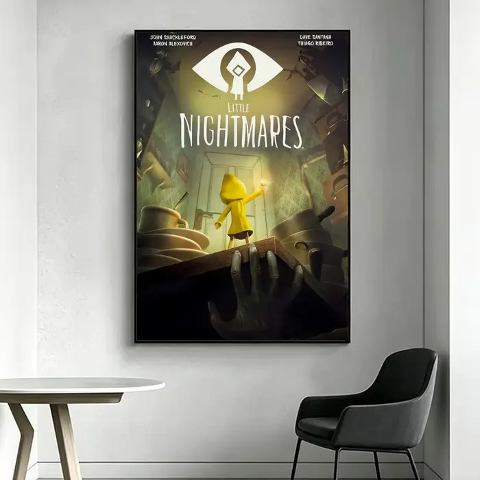 Affiche de jeu Little Nightmares, art HD, imperméable, mur autocollant, décoration esthétique pour l
