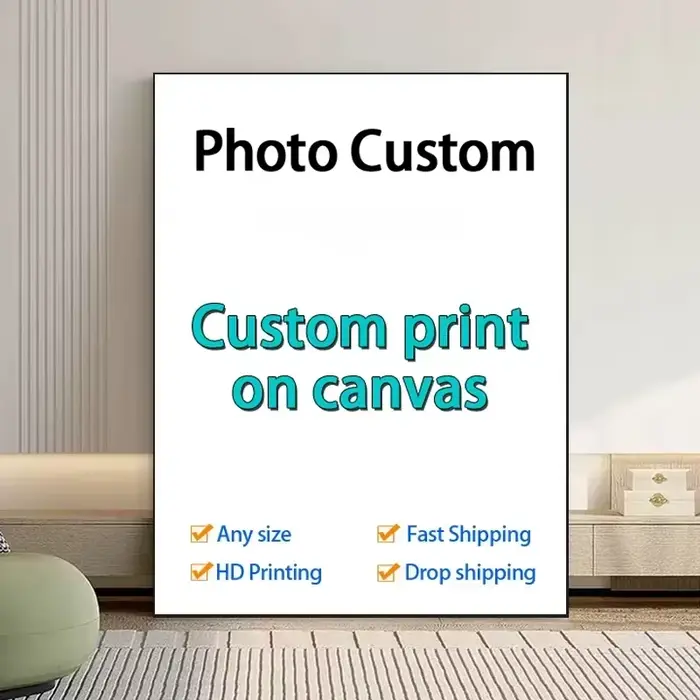 Peinture murale avec votre Photo, décoration pour salon, cadeau personnalisé, affiche personnalisée,