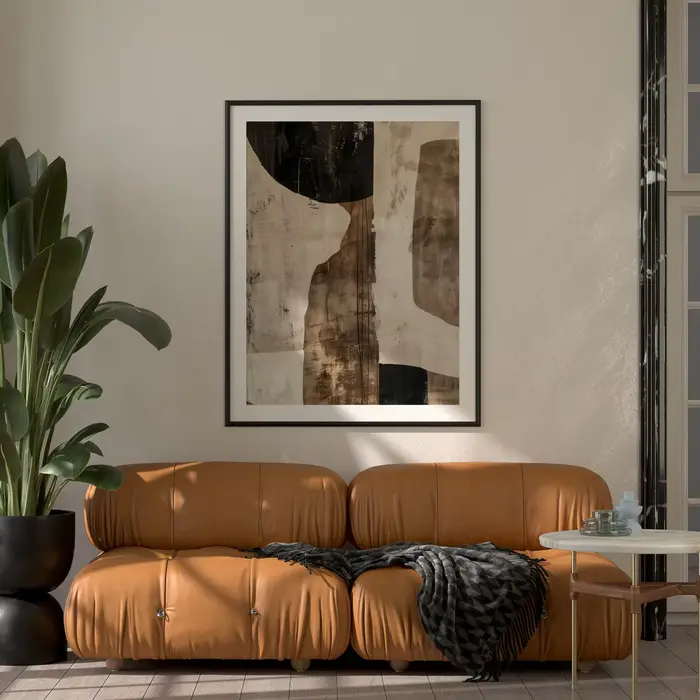 Affiche sur toile abstraite Wabi Sabi japonaise