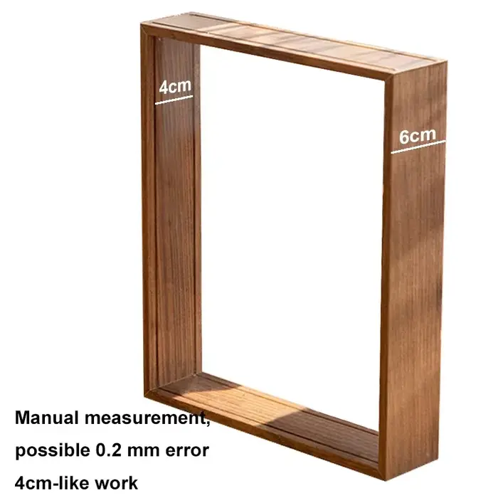 Boîte d'ombre en bois transparente profonde