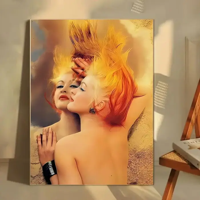 Affiche Singer Retro C-Cyndi Lauper, autocollant mural HD imperméable, décoration de bar, salon, cad