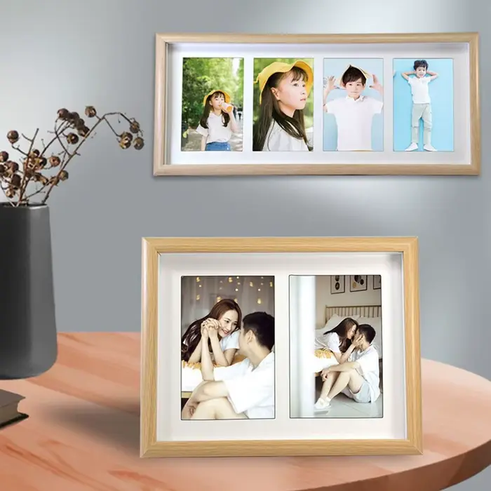 Cadre Photo de Collage moderne de 6 pouces, cadre Photo debout en bois, haute définition, cadres de mariage durables, décor de bureau