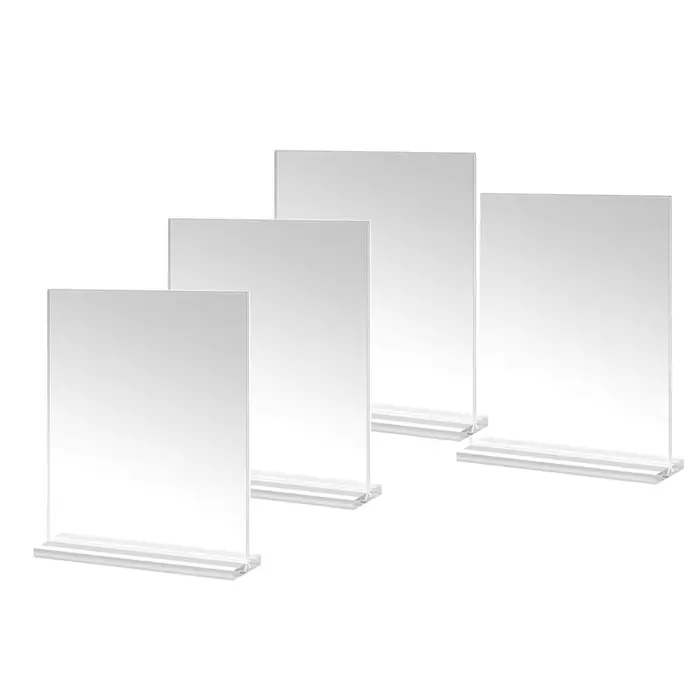 ABKJ-cadre Photo en acrylique 4x6 pouces, paquet de 4 supports de cadres Photo en plastique debout, 