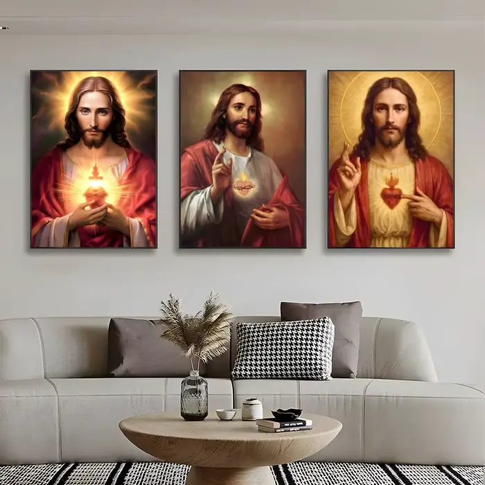 Affiche sur toile du Sacré-Cœur de Jésus