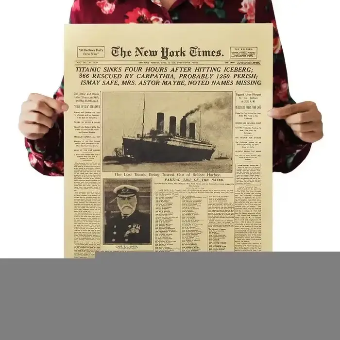 Affiche classique de l'histoire des temps de New York