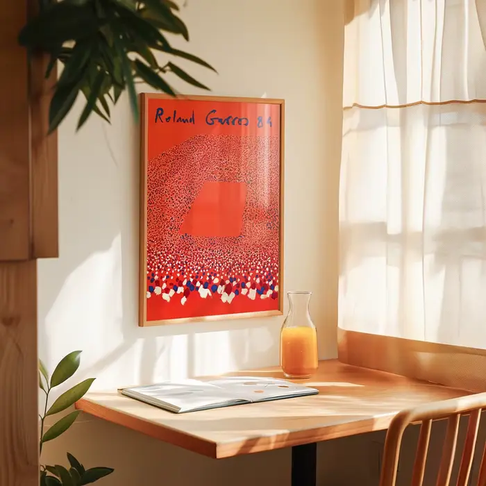 Affiche murale en toile de tennis Roland Garros 1984