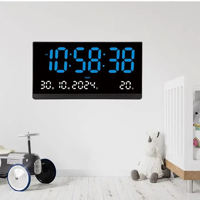 Grande horloge murale numérique de 21 pouces