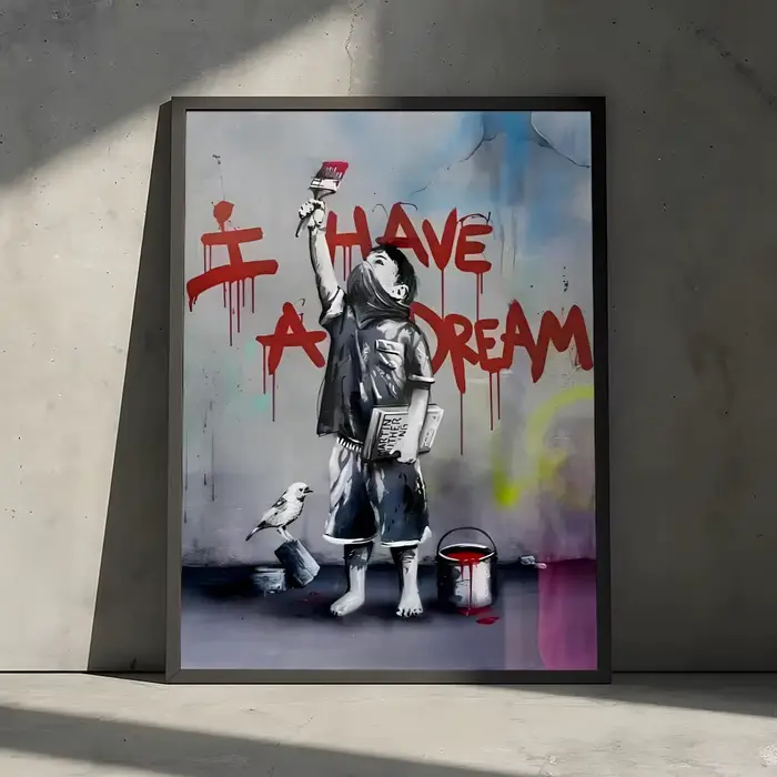 Affiche de graffiti de rue Banksy, autocollants décoratifs pour murs, impression photo murale pour l