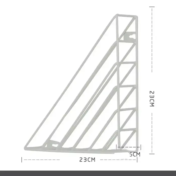 Étagère murale triangulaire en métal