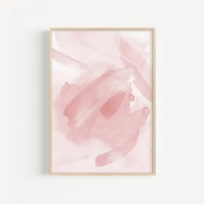 Lot de 3 Affiches Murales Modernes Roses Abstraites – Décoration Murale Esthétique Minimaliste pour Chambre à Coucher –