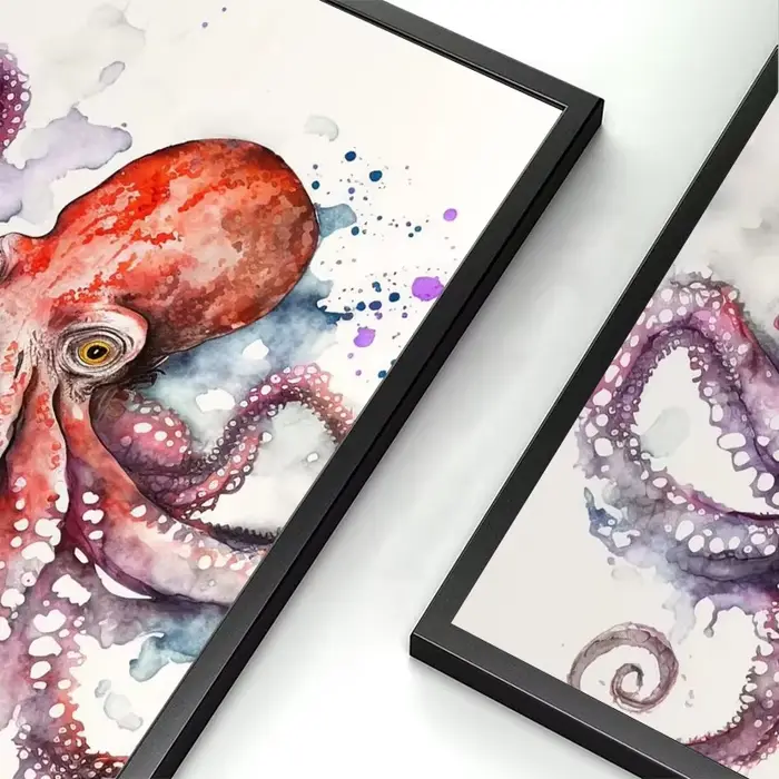 Affiche murale en forme d'animal de mer